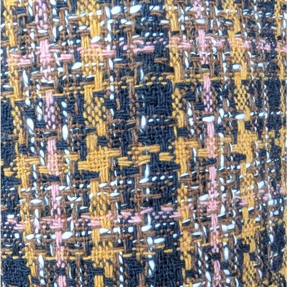 Greylin Skirt Womens XS Mini Black/Orange Tweed Plaid Pencil Straight NWT
